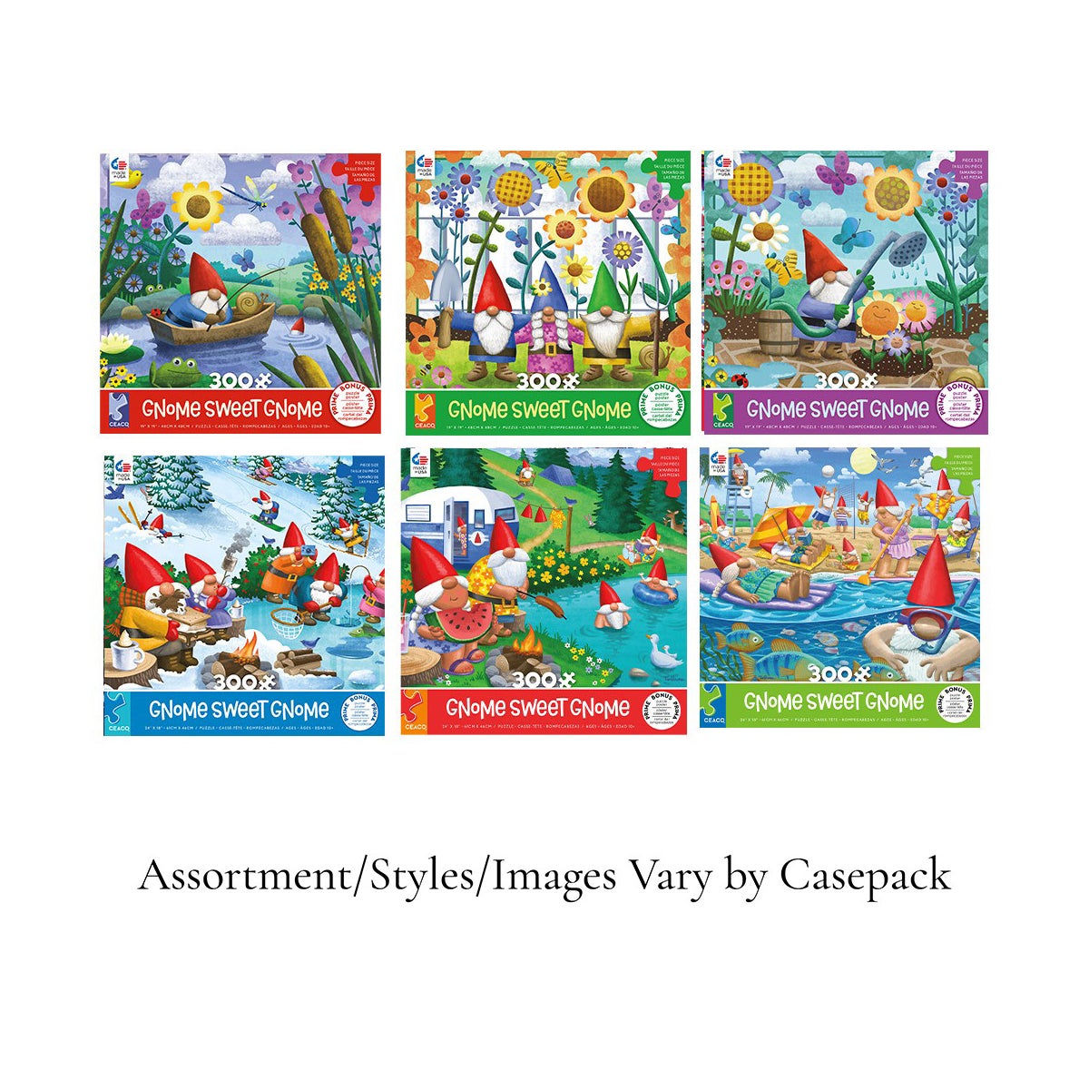 300PC OVERSIZED GNOMES ASST (6) BL